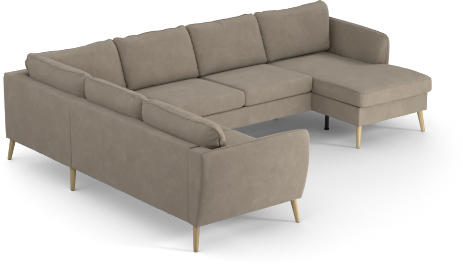 County - Hörnsoffa, 2+3-sits med schäslong höger - Beige