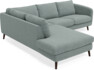 Madison - 2-sits soffa med divan vänster - Turkos
