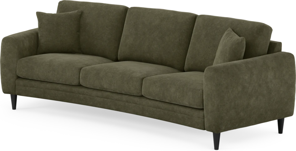 Eden - 3-sits soffa svängd - Grön