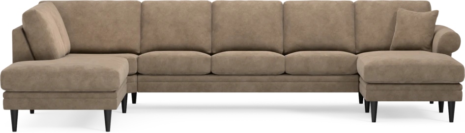 Eden - 3-sits soffa med divan vänster och schäslong höger - Beige