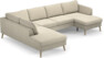 County - 3-sits soffa med divan vänster och schäslong höger - Beige