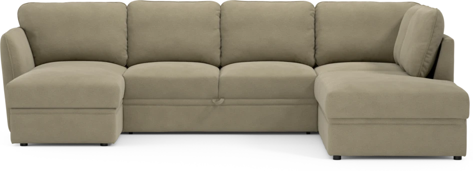 Öland - Bäddsoffa med schäslong vänster och divan höger - Beige
