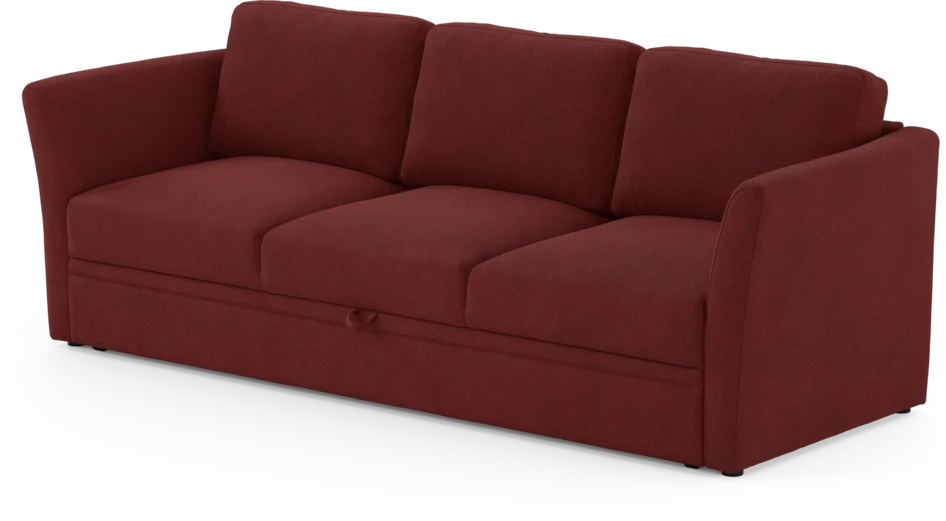 Öland - Bäddsoffa 3-sits, längsbäddad - Röd
