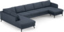 County - 4-sits soffa med divan vänster och schäslong höger - Blå