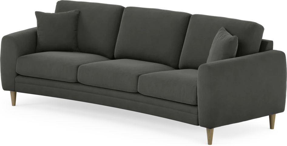 Eden - 3-sits soffa svängd - Grå