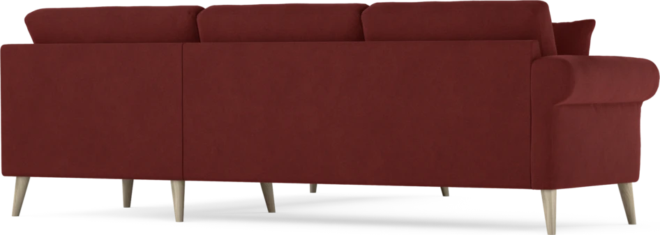 Eden - Hörnsoffa, 2,5+2,5-sits - Röd
