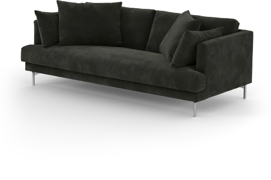 Harper - 3-sits soffa, hel dyna - Svart