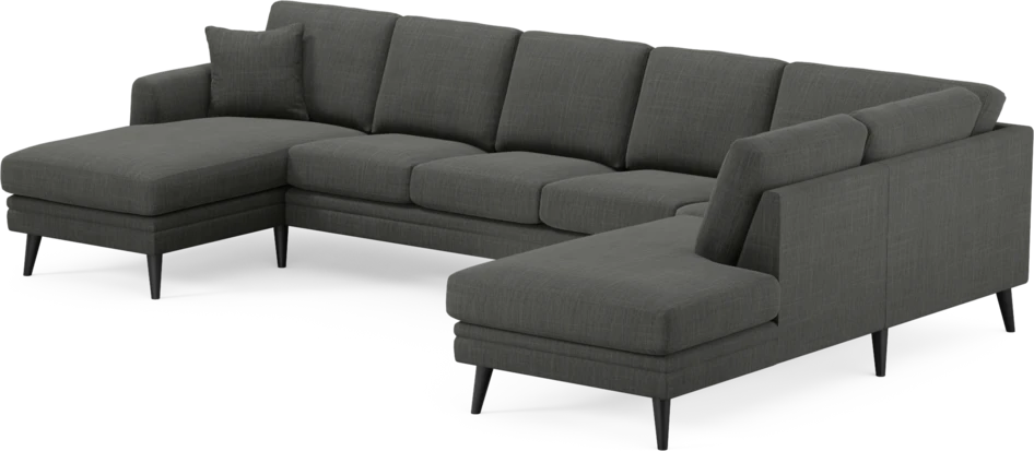 Eden - 3-sits soffa med schäslong vänster och divan höger - Grå