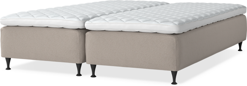 Delux Sense - Ramsäng, dubbelsäng med bäddmadrass - Beige