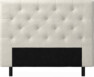 Delux Pikerad Låg - Sänggavel, 90-210 cm - Beige