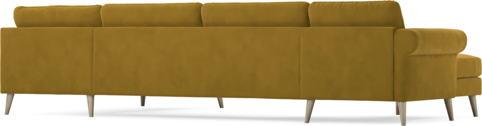 Bridge - 3-sits soffa med schäslong vänster och divan höger - Gul