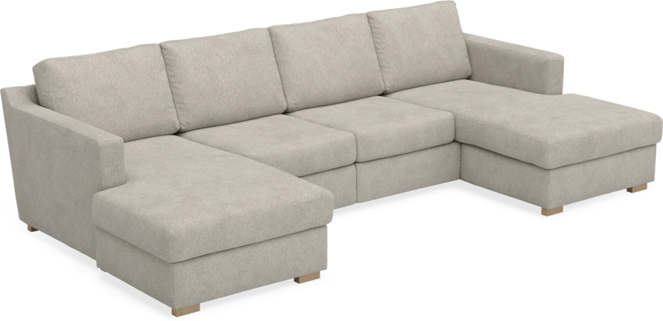 Friday - 2-sits soffa med två schäslonger - Beige