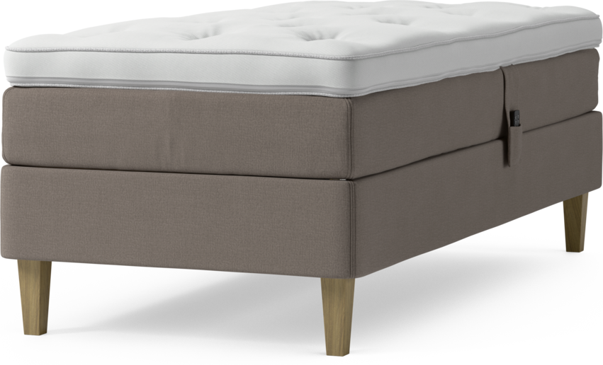 Delux Sense - Ställbar säng, enkelsäng med bäddmadrass och sängben