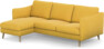 Madison Lux - 2-sits soffa med schäslong vänster - Gul