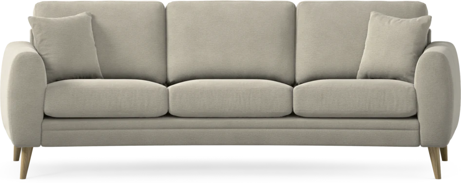 Eden - 3-sits soffa svängd - Brun
