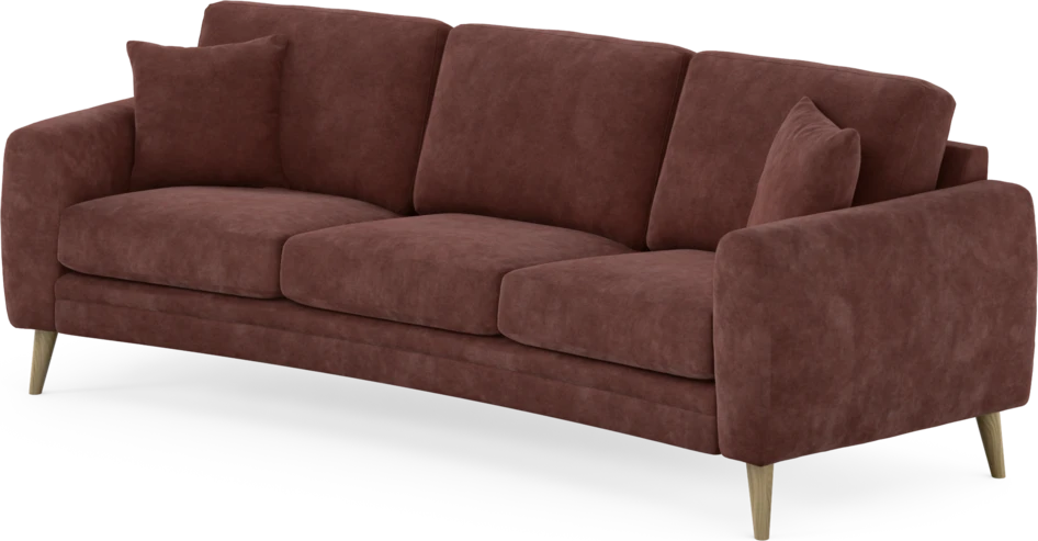 Eden - 3-sits soffa svängd - Röd
