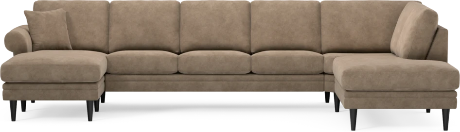 Eden - 3-sits soffa med schäslong vänster och divan höger - Beige