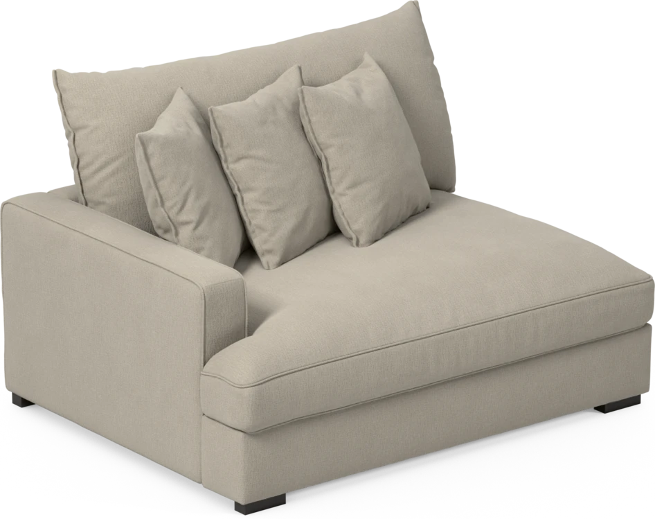 Rossi - 2-sits med armstöd vänster - Grå