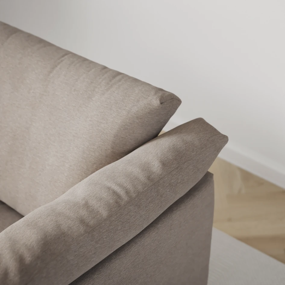 Cherrie - 4-sits soffa, fast klädsel - Beige