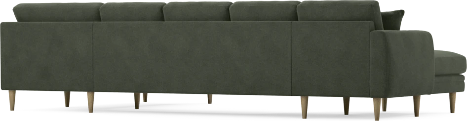 Eden - 3-sits soffa med schäslong vänster och divan höger - Grön