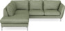 Madison - 2-sits soffa med divan vänster - Grön