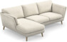 Madison Lux - 2-sits soffa med schäslong vänster - Vit