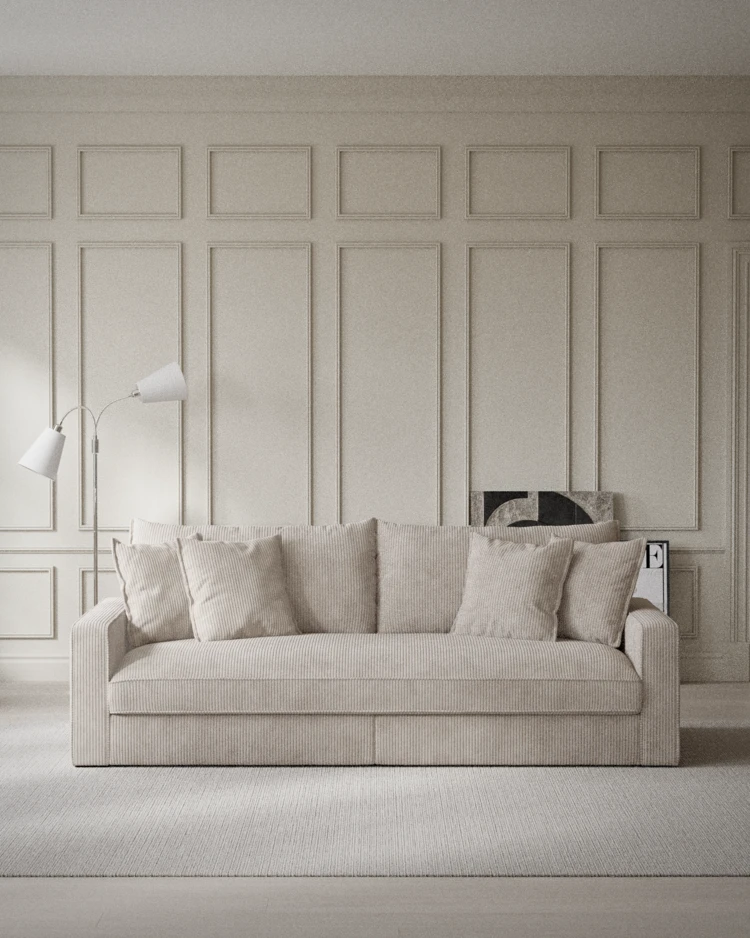 Rossi - 3-sits soffa, hel dyna - inspiration