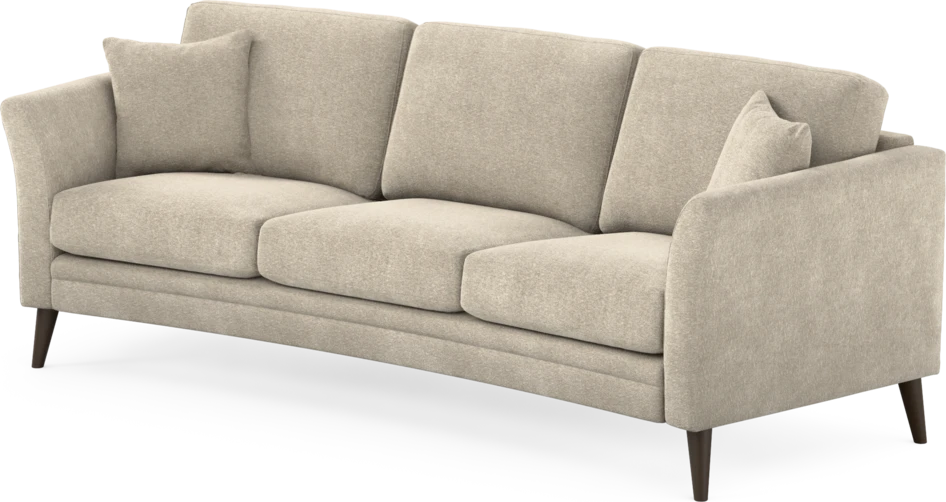 Eden - 3-sits soffa svängd - Beige