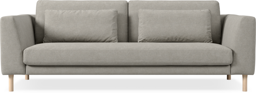 Willow - 3-sits soffa, hel dyna, fast klädsel - Beige