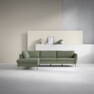 County - 2,5-sits soffa med divan vänster - Grön