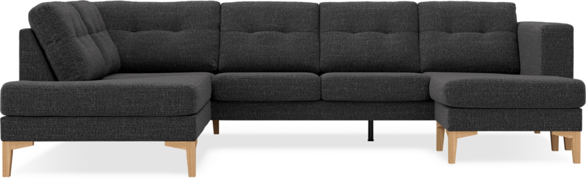 Rio - 3-sits soffa med divan vänster och schäslong höger - Grå