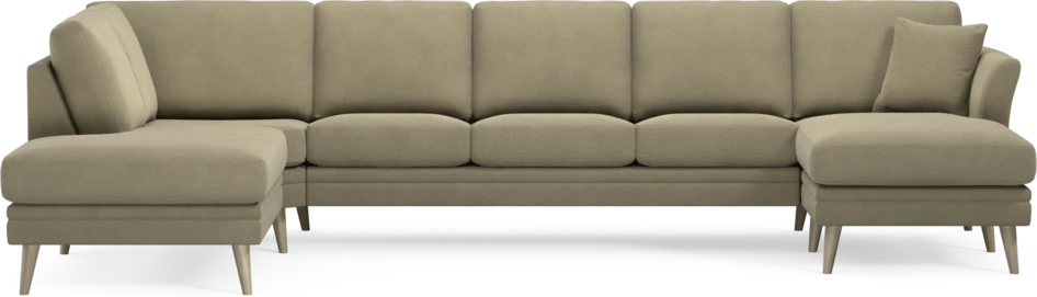 Eden - 3-sits soffa med divan vänster och schäslong höger - Beige