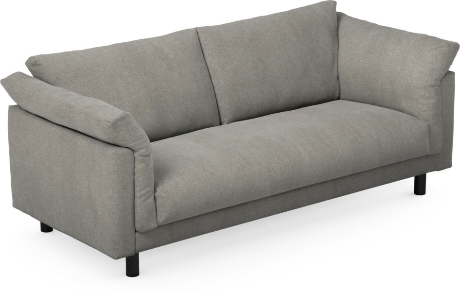 Cherrie - 2,5-sits soffa, hel dyna, fast klädsel - Grå