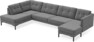 Rio - 4-sits soffa med divan vänster och schäslong höger - Grå