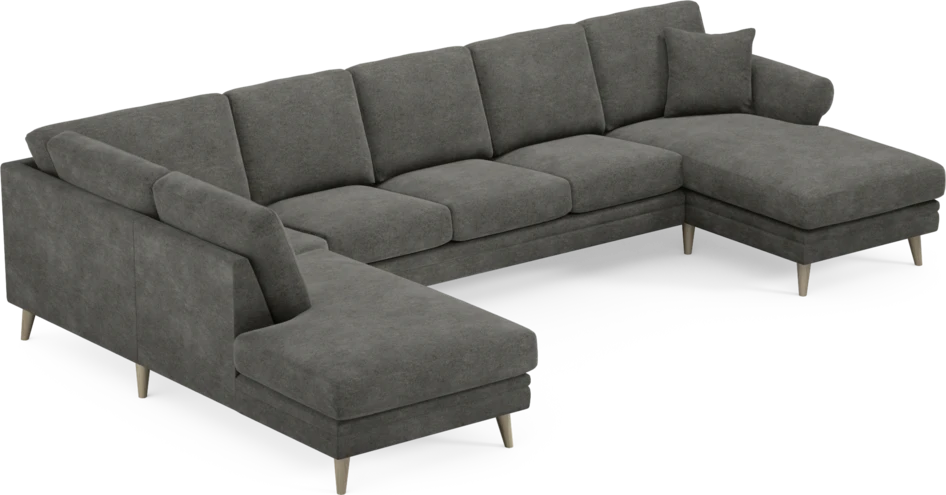 Eden - 3-sits soffa med divan vänster och schäslong höger - Grå