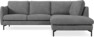 Madison Lux - 2-sits soffa med divan höger - Vit