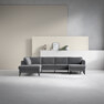 County - 3-sits soffa med divan vänster och schäslong höger - Grå