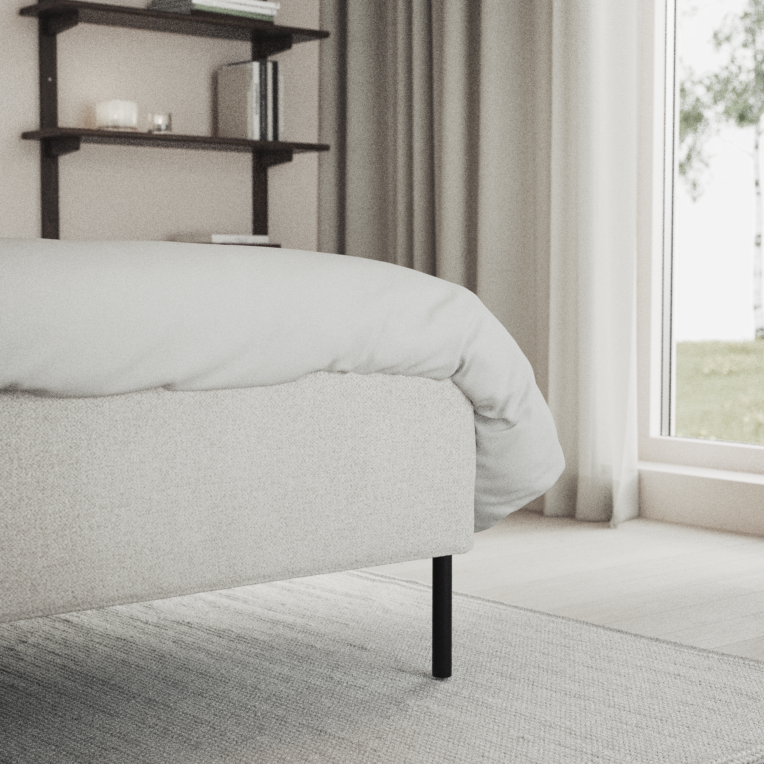 Delux Exclusive - Kontinentalsäng, enkelsäng 120 cm med bäddmadrass och sängben - inspiration