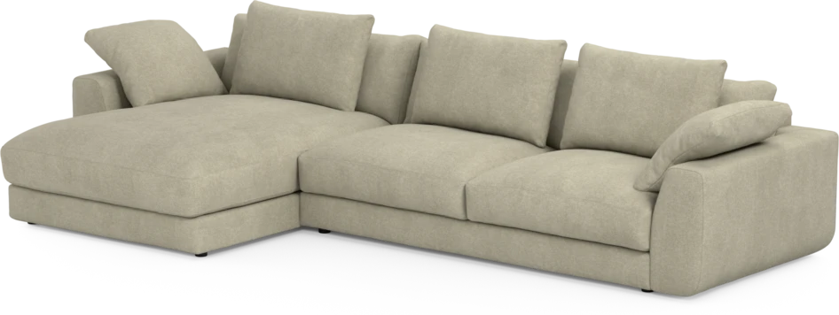 Amie - 3-sits med schäslong vänster - Beige