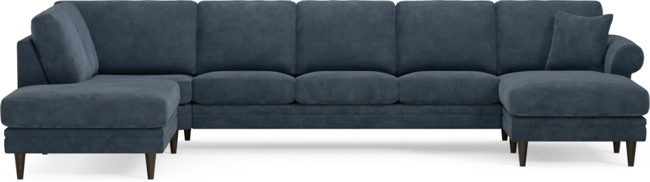 Eden - 3-sits soffa med divan vänster och schäslong höger - Blå