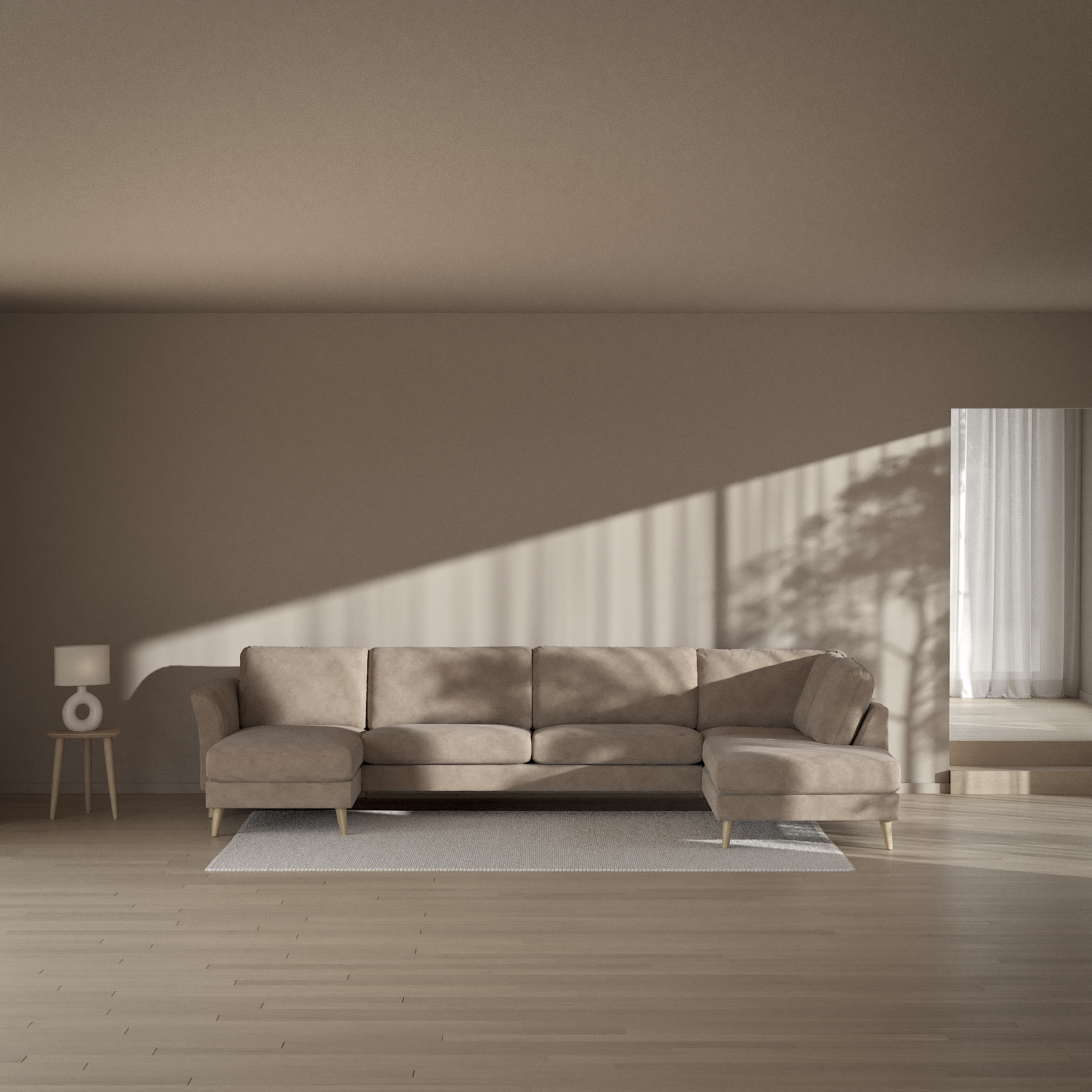 Bridge - 3-sits soffa med schäslong vänster och divan höger - inspiration