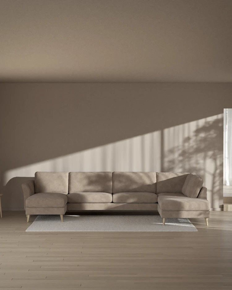 Bridge - 3-sits soffa med schäslong vänster och divan höger - inspiration