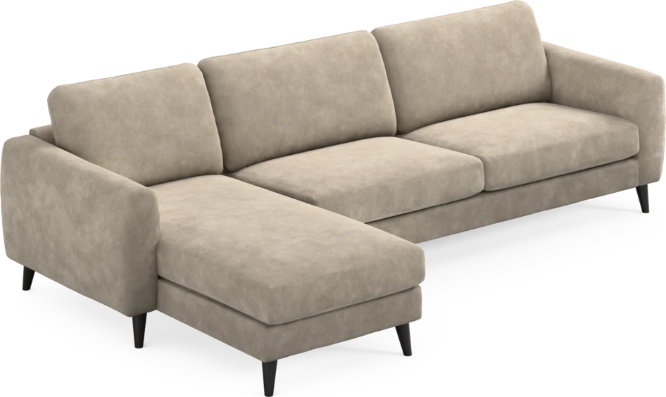Bridge - 3-sits soffa med schäslong vänster - Beige
