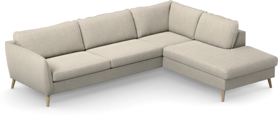 County - 2,5-sits soffa med divan höger - Beige