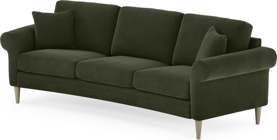 Eden - 3-sits soffa svängd - Grön