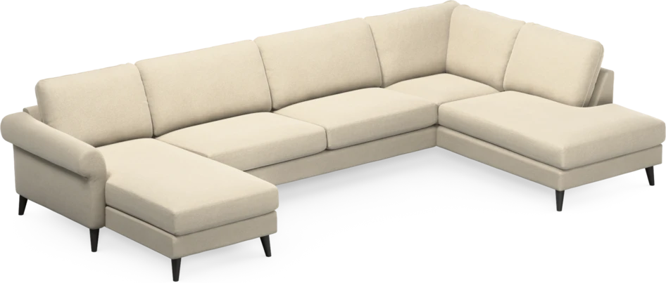 Bridge - 3-sits soffa med schäslong vänster och divan höger - Beige