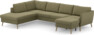 County - 3-sits soffa med divan vänster och schäslong höger - Grön