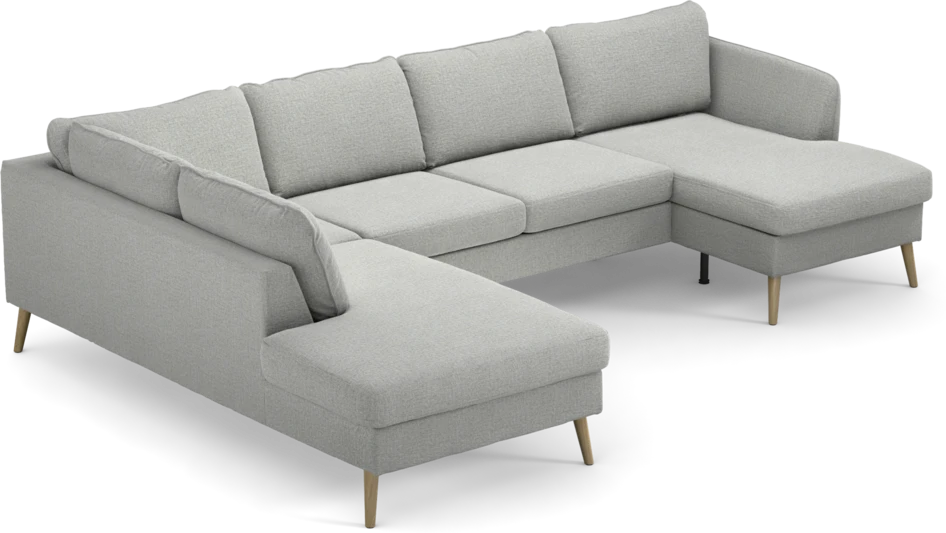 County - 3-sits soffa med divan vänster och schäslong höger - Grå