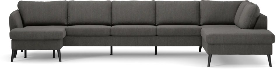 County - 4-sits soffa med schäslong vänster och divan höger - Brun