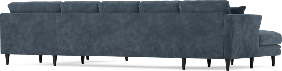 Eden - 3-sits soffa med schäslong vänster och divan höger - Blå